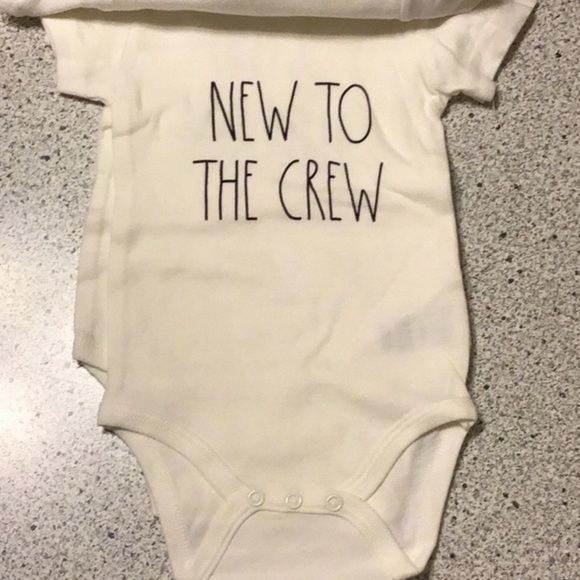 NEW Rae Dunn 3pc onesies chubby thighs/treasured - Picture 3 of 7